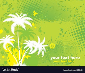 Summer floral background vector image