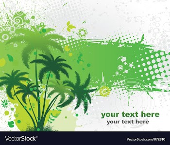 Summer floral background vector image