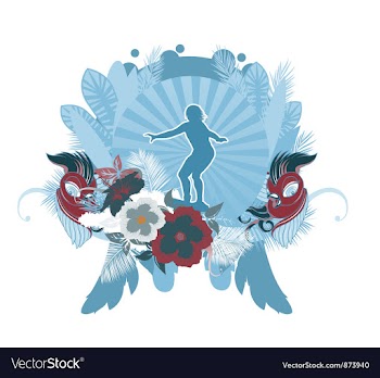 Summer floral frame vector image