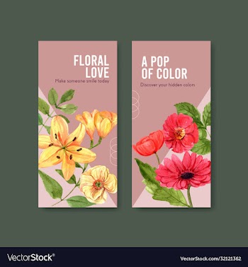 summer flower flyer template design