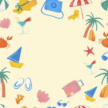 Summer frame, cute doodle illustration | Free Vector - rawpixel