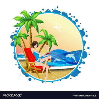 Summer frame vector image