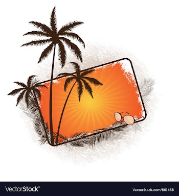 Summer frame vector image