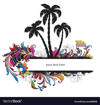 Summer frame vector image