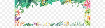 Summer fresh hand painted plant borders 