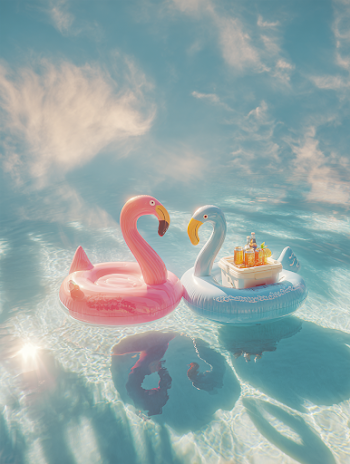 Summer Fun: Flamingo and Dolphin Pool Floats