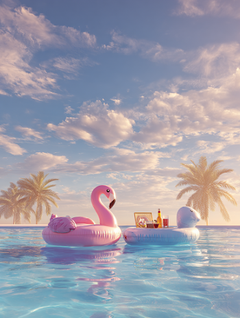 Summer Fun: Pool Floats and Refreshments