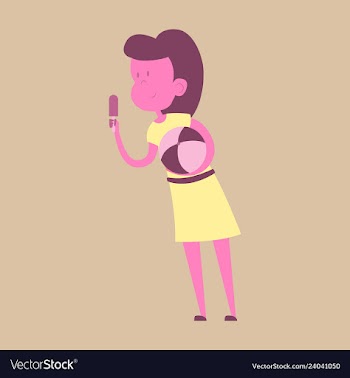 Summer girl eating a ice-cream cartoon vector image