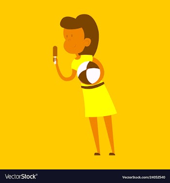 Summer girl eating a ice-cream cartoon vector image