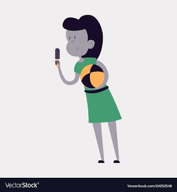 Summer girl eating a ice-cream cartoon vector image