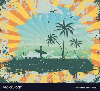 Summer grunge background vector image