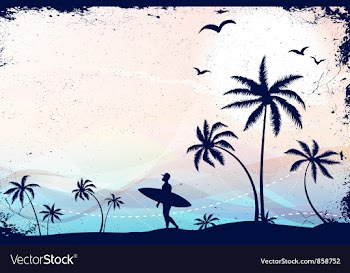 Summer grunge background vector image