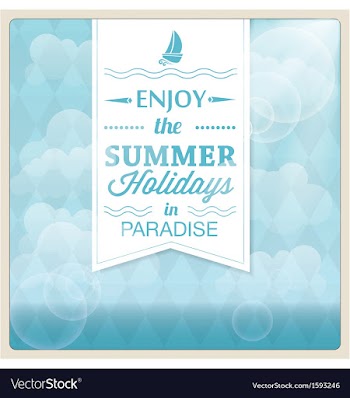  					Summer holiday card design vector image														