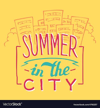  					Summer in the City hand-lettering vector image														