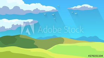 Summer landscape concept
