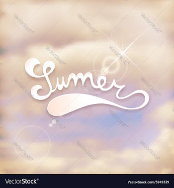  					Summer lettering vector image														