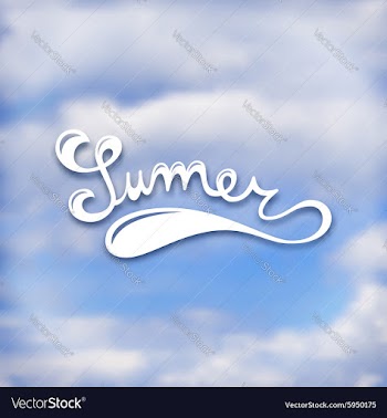  					Summer lettering vector image														