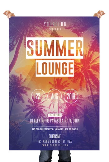 Summer Lounge – Free PSD Flyer Template