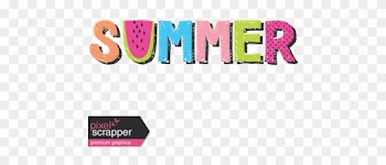 Summer Lovin' July 2017 Blog Train - Logo Summer Word Art