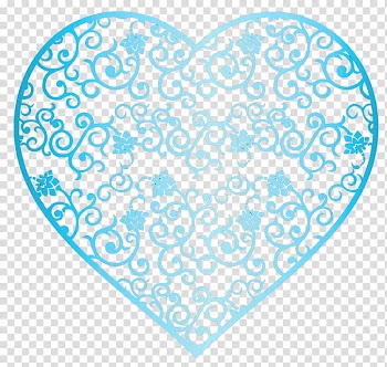 Summer Lovin JanClark, heart blue floral frame transparent background PNG clipart