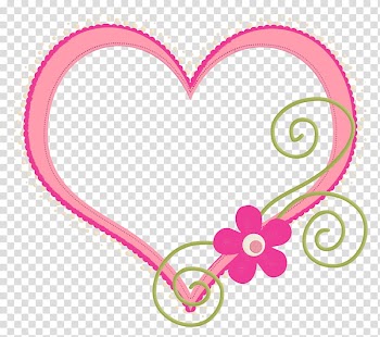 Summer Lovin JanClark, pink heart floral transparent background PNG clipart