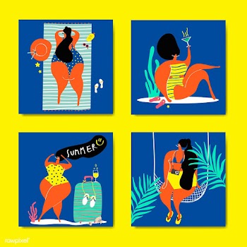 Summer on the beach set | Free stock vector - 580312