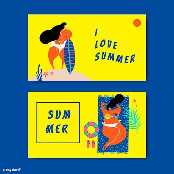Summer on the beach set | Free stock vector - 580327