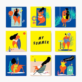 Summer on the beach set | Free stock vector - 580344