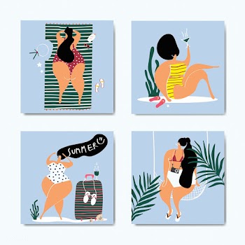 Summer on the beach set | Free stock vector - 580361