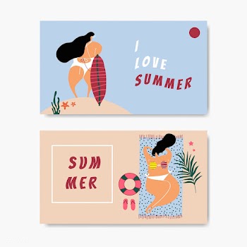 Summer on the beach set | Free stock vector - 580369