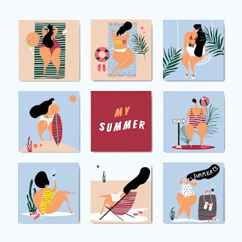 Summer on the beach set | Free stock vector - 580372