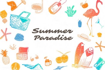 Summer paradise background | Free stock vector - 580241