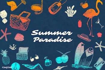 Summer paradise background | Free stock vector - 580267