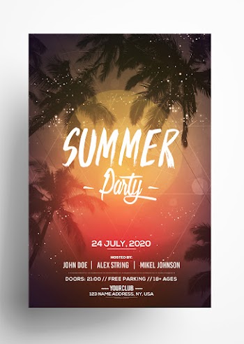 Summer Party Free PSD Flyer Template (Vol.2)