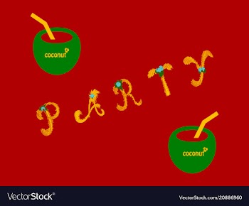 Summer party poster banner greeting template vector image