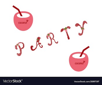 Summer party poster banner greeting template vector image