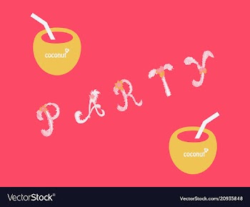 Summer party poster banner greeting template vector image