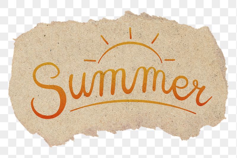 Summer png orange calligraphy, ripped | Free PNG - rawpixel