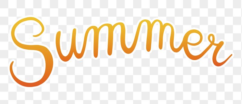 Summer png orange calligraphy, simple | Free PNG - rawpixel