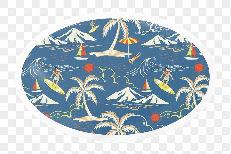 Summer png vacation pattern, tropical | Free PNG - rawpixel