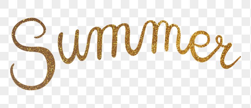 Summer png word, gold glittery | Free PNG - rawpixel