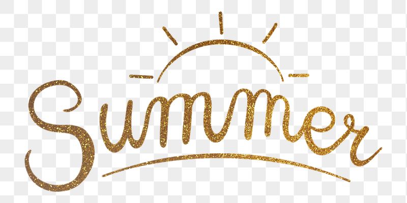 Summer png word, gold glittery | Free PNG - rawpixel