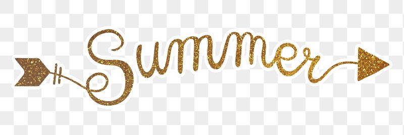 Summer png word, gold glittery | Free PNG - rawpixel