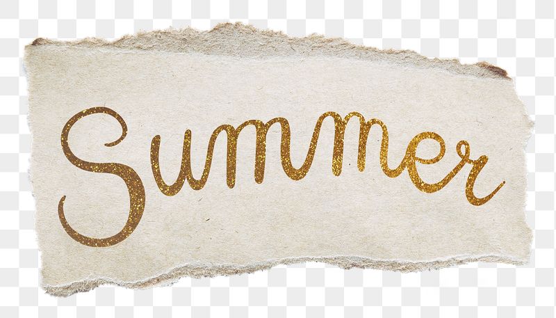 Summer png word, ripped paper, | Free PNG - rawpixel