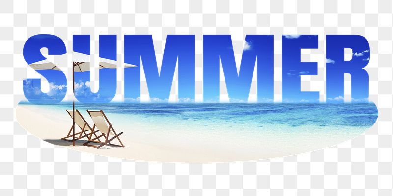 Summer png word sticker, beach | Free PNG - rawpixel