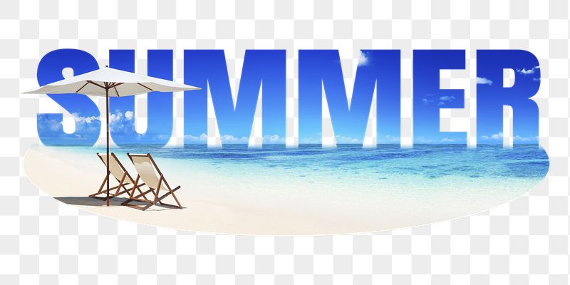 Summer png word sticker, beach | Free PNG - rawpixel
