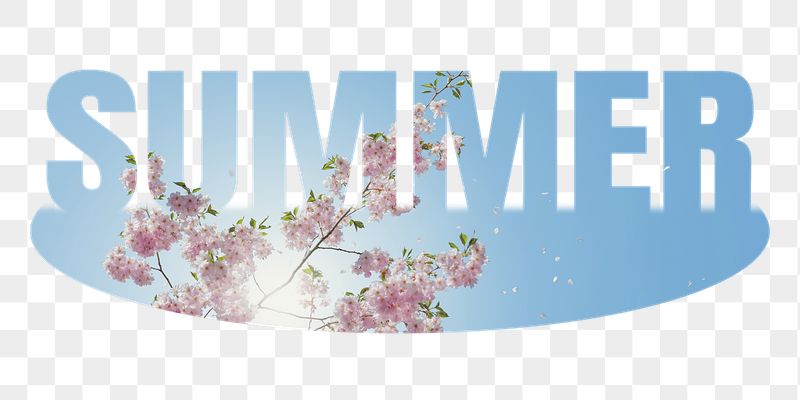 Summer png word sticker, cherry | Free PNG - rawpixel