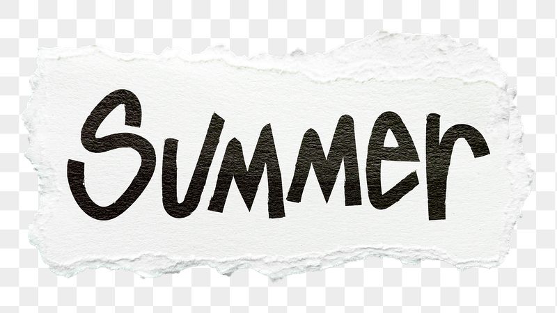Summer png word sticker, ripped | Free PNG - rawpixel