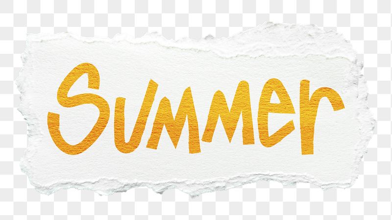 Summer png word sticker, ripped | Free PNG - rawpixel