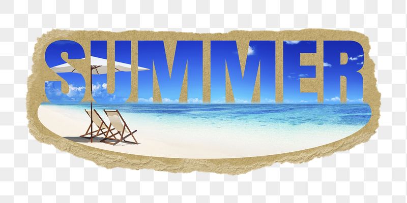 Summer png word sticker, stick | Free PNG - rawpixel